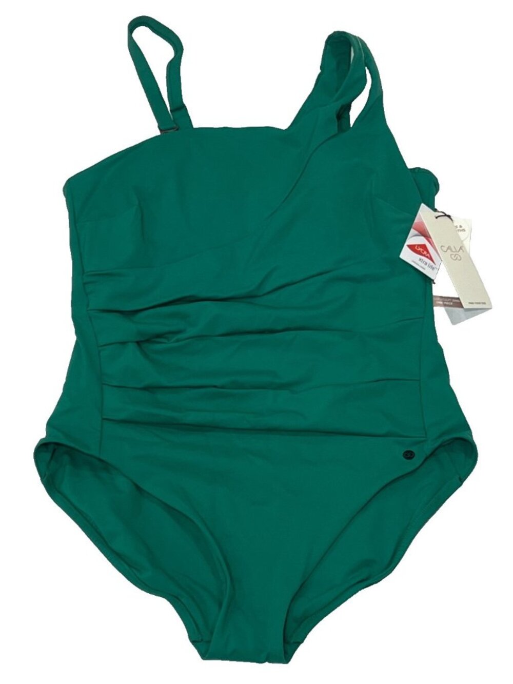 NWT Calia One Shouler Power Sculpt One Piece Swimsuit Watermelon Green Size 20